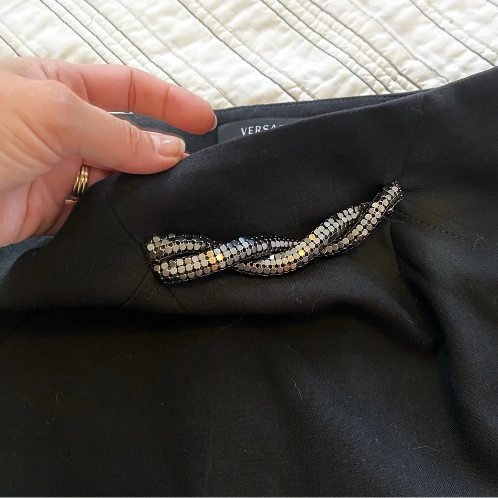 VERSACE Vintage 1990s Wool Pencil Skirt 14